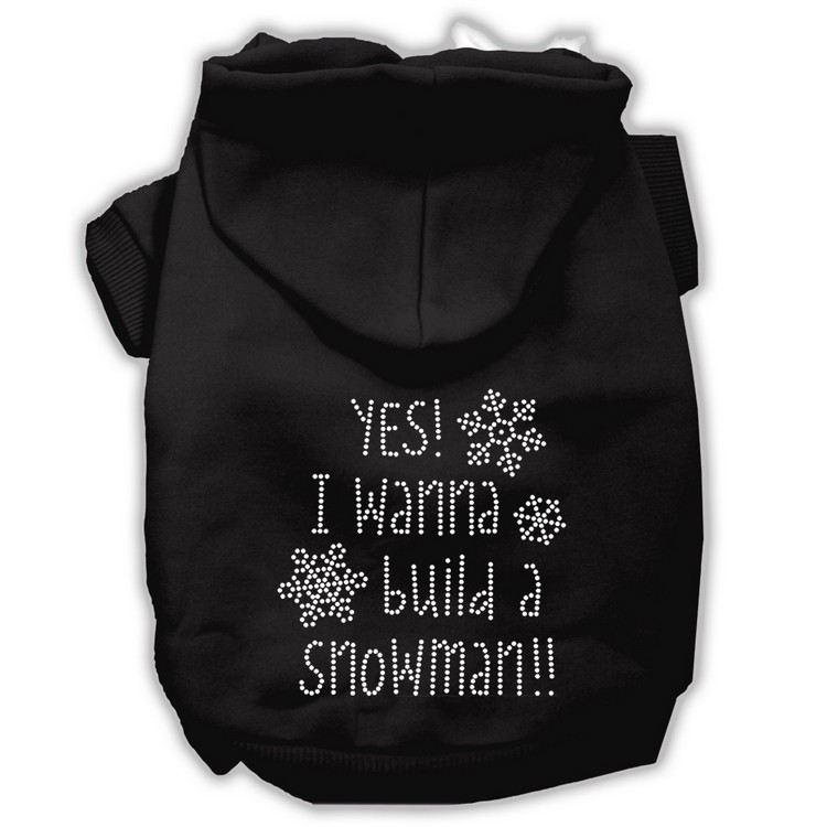 Yes! I want to build a Snowman Rhinestone Dog Hoodie Black M